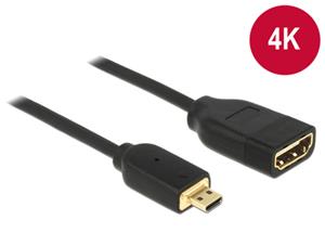 Delock kabel High Speed HDMI s Ethernetem – HDMI Micro-D samec > HDMI-A samice 3D 4K 20 cm