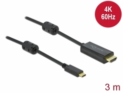 Delock Kabel z Active USB Type-C™ na HDMI, (DP Alt Mode) 4K 60 Hz 3 m