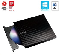 ASUS SDRW-08D2S-U LITE / BLACK, External Slim DVD-RW, black, USB Cyberlink Power2Go 8