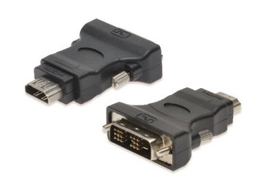 Digitus DVI Adapter, DVI(18+1) - HDMI type A M/F, DVI-D single link, Full HD, bl