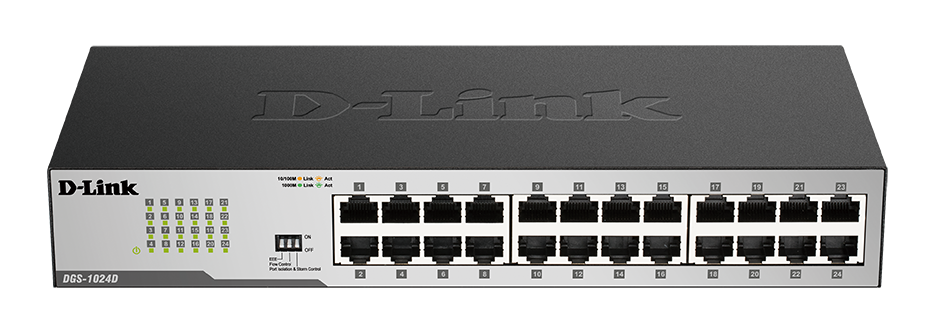 D-Link DGS-1026MP 24-Port Desktop Gigabit PoE + 2GE Combo Switch