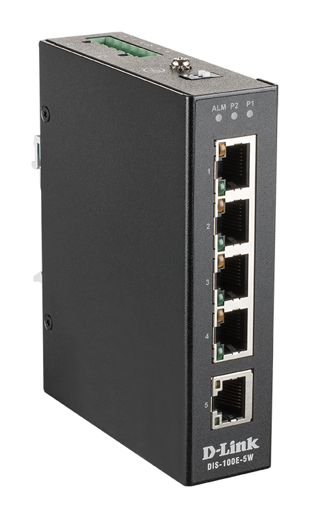 D-Link DIS-100E-5W 5 Port Unmanaged Switch with 5 x 10/100 BaseT(X) ports