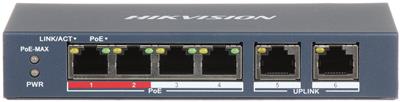 Hikvision DS-3E0106P-E/M PoE Switch, 4x PoE, 35W