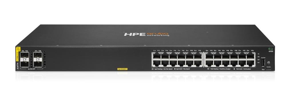 HPE Networking CX 6100 24G CL4 PoE 4SFP+ 370W