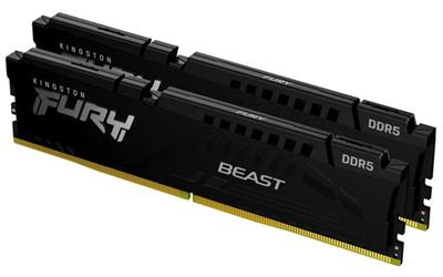 KINGSTON 64GB 4800MHz DDR5 CL38 DIMM (Kit of 2) FURY Beast Black