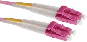 Masterlan fiber optic patch cord, LCupc-LCupc, Multimode 50/125 OM4, duplex, 3m