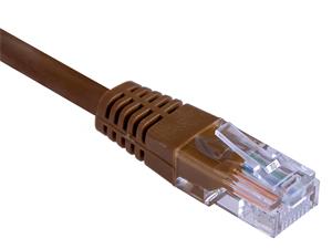 Masterlan patch cable UTP, Cat5e, 0,5m, brown