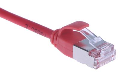 Masterlan comfort patch cable U/FTP, extra slim, Cat6A, 0,25m, red, LSZH