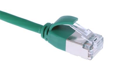 Masterlan comfort patch cable U/FTP, extra slim, Cat6A, 3m, green, LSZH