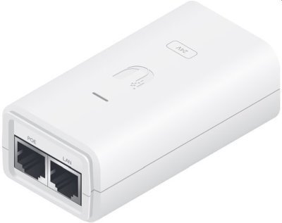 Ubiquiti POE-24-24W-G-WH--BULK, Gigabit PoE Injector, 24V/1A (24W) - bulk package - white