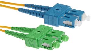 Masterlan fiber optic patch cord, SCapc-SCupc, Singlemode 9/125, duplex, 3m