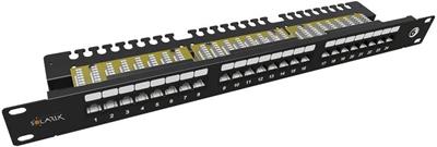 Solarix panel 24 x RJ45 CAT6 UTP with cable managment 1U