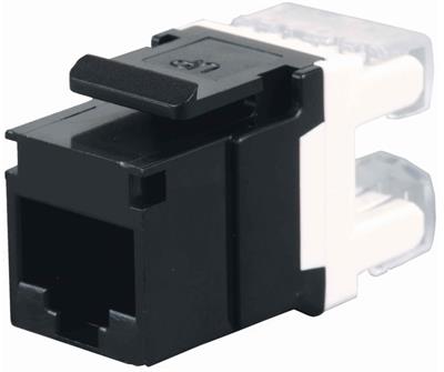 Solarix keystone jack CAT5E UTP RJ45, black