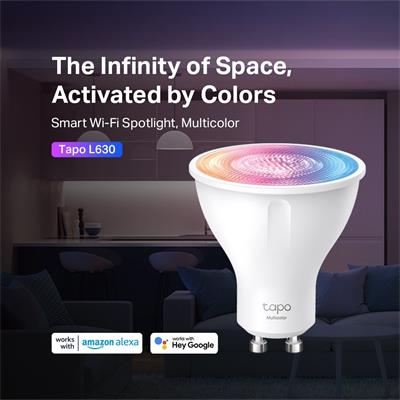 TP-Link Tapo L630, Smart Wi-Fi bulb, Multicolor, 2200-6500K, GU10