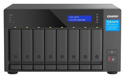 QNAP TVS-h874-i5-32G (6core 4,4GHz, ZFS, 32GB RAM, 8x SATA, 2x M.2 NVMe, 2x PCIe, 2x 2,5GbE, HDMI)