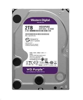 WD PURPLE 2TB / WD23PURZ / SATA III / Internal 3.5"/ 256MB