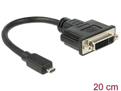 Delock Adapter HDMI Micro-D Stecker > DVI 24+5 samice 20 cm