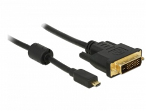 Delock HDMI kabel Micro-D samec > DVI 24+1 samec 2 m