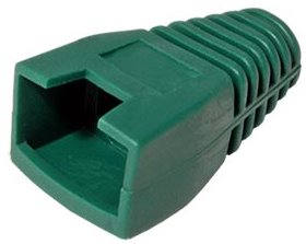 Protective cap for RJ45 with latch protection, green color