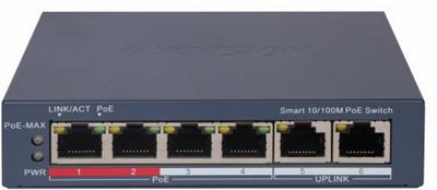 Hikvision DS-3E1106P-EI PoE Smart managed Switch, 4x PoE, 60W