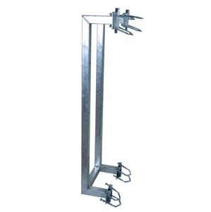 Wall-mount lattice tower mast holder 130cm double, distance from wall 15cm