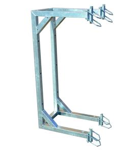 Wall-mount lattice tower mast holder 130cm double, distance from wall 60cm