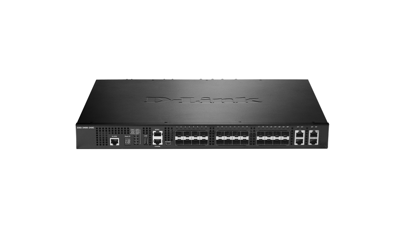 D-Link DXS-3400-24SC 20-Port 10G SFP+ and 4-port 10GBASE-T/SFP+ Combo Port