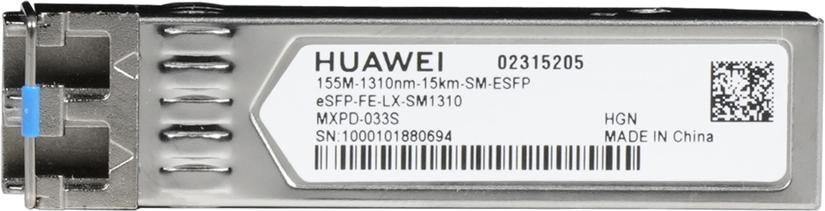 Huawei 100M SFP optical transceiver, SM, 1310nm, 15km, 2x LC konektor, DDM