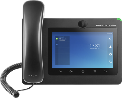 Grandstream GXV3370, 7"TFT bar.touch.displ., android 7, 6SIP account, 6prog. tl., WiFi, BT, USB, audio conf.