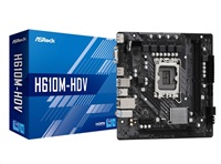 ASRock MB Sc LGA1700 H610M-HDV, Intel H610, 2xDDR4, 1xDP, 1xHDMI, 1xVGA, mATX