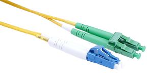 Masterlan fiber optic patch cord, LCupc-LCapc, Singlemode 9/125, duplex, 1m