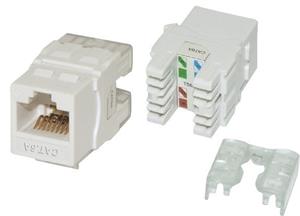 Masterlan self-tapping keystone UTP Cat.6a, white, rear terminal block