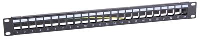 Masterlan patch panel 19 , 24xRJ45, 1U, empty, STP ready