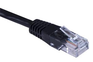 Masterlan patch cable UTP, Cat5e, 0,5m, black