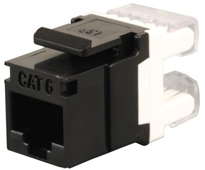 Solarix keystone jack CAT6 UTP RJ45, black