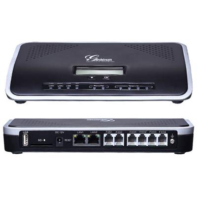 Grandstream UCM6204, IP PBX, 500 users, 45 calls, aut. recording, 4 FXO ports, USB, SD card slot