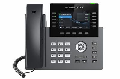 Grandstream GRP2615 SIP phone, 4.3 TFT color display, 5 SIP accounts, 10 programmable keys, 2×1Gb ports, WiFi, Bluetooth