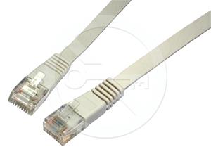 Solarix flat patch cable CAT5E UTP LSOH 10m grey non-snag-proof