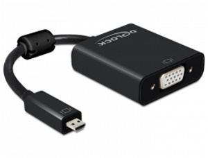 Delock adapter HDMI Micro-D male> VGA female, with Audio, black