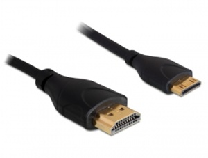 Delock Kabel High Speed HDMI s Ethernetem A- samec > mini C-samec Slim 1 m