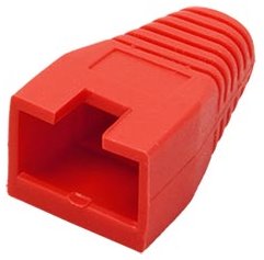 Protective cap for RJ45 with latch protection, red color