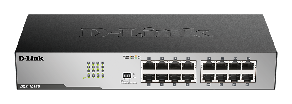 D-Link DGS-1016D/E 16-Port 10/100/1000Mbps Copper Gigabit Ether. Switch