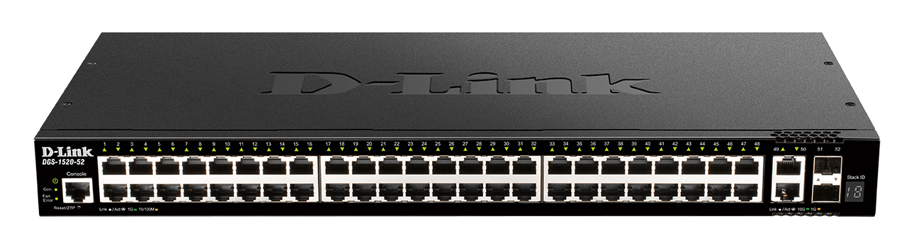 D-Link DGS-1520-52 48 ports GE + 2 10GE ports + 2 SFP+ Smart Managed Switch