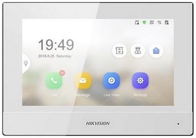 Hikvision DS-KH6320Y-WTE2/White - 2-wire 7  IP touch monitor, WiFi, white