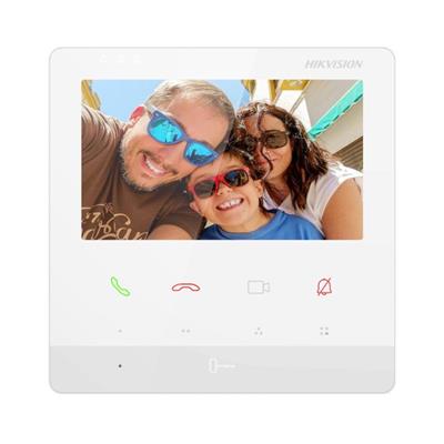 Hikvision DS-KH7100EY-E2/White - 2-wire 4,3  IP monitor with touch buttons, white
