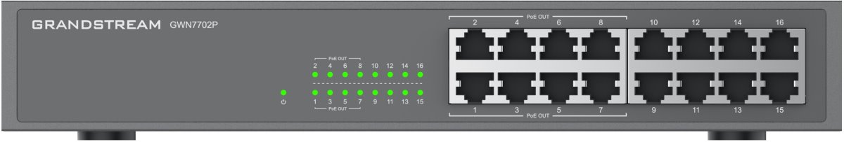 Grandstream GWN7702P Unmanaged Network Switch 16 ports / 8 PoE out