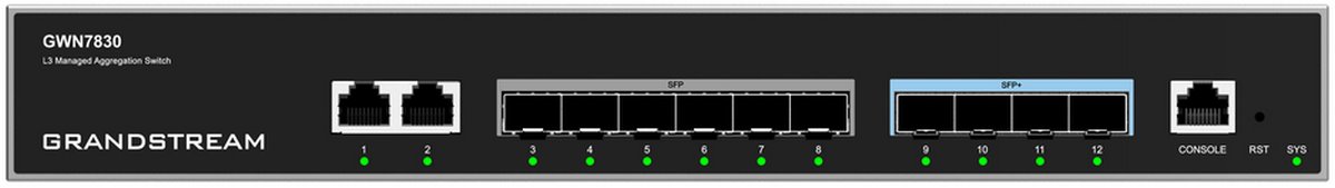 Grandstream GWN7830 Layer 3 Managed Network Switch 6 SFP / 4 SFP+ / 2 GbE ports