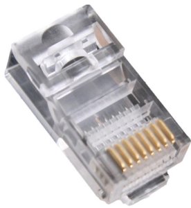 Masterlan conector UTP RJ45, Cat.5e, 8p8c, wire, golded