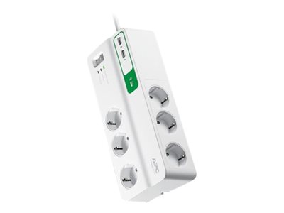 APC Essent Surge 6 outlets, 2x  USB charger, APC Essential SurgeArrest - 6 outlets, 2x USB 5V - 2.4A