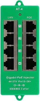 MaxLink Gigabit 4 ports PoE panel, 802.3af/at